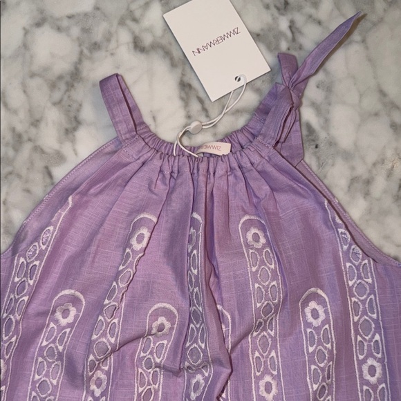 NWT ZIMMERMANN PURPLE EMBROIDERED BOW DRESS 2Y - Picture 4 of 7